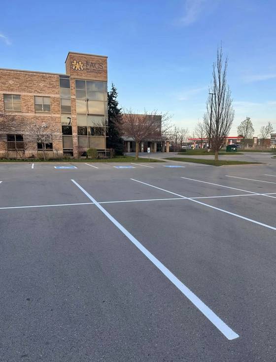 Edge Line pavement marking work