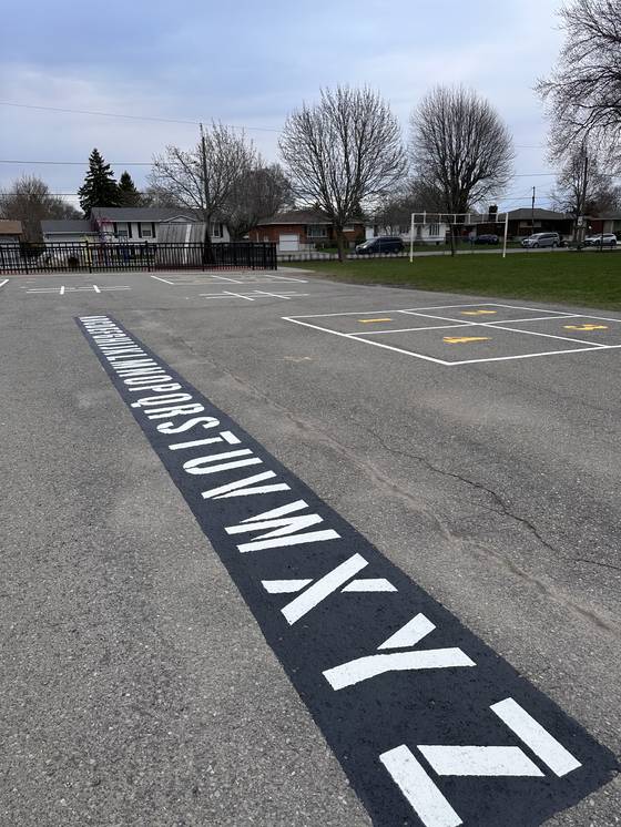 Edge Line pavement marking work