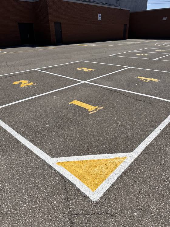 Edge Line pavement marking work