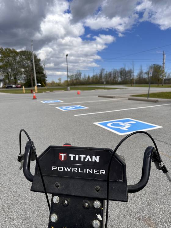 Edge Line pavement marking work