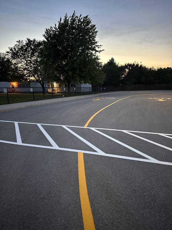 Edge Line pavement marking work