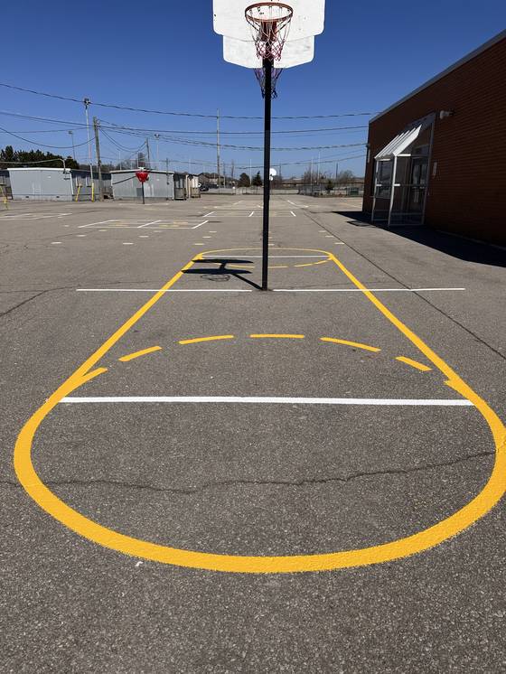 Edge Line pavement marking work