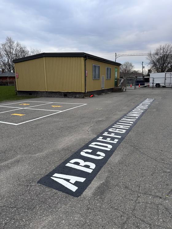 Edge Line pavement marking work