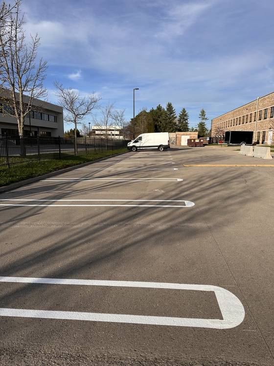 Edge Line pavement marking work