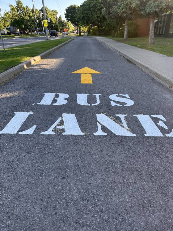 Edge Line pavement marking work