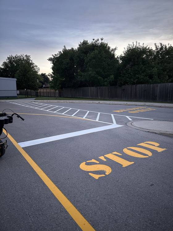 Edge Line pavement marking work