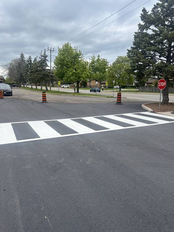 Edge Line pavement marking work