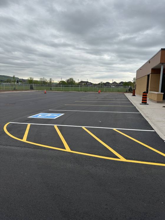Edge Line pavement marking work