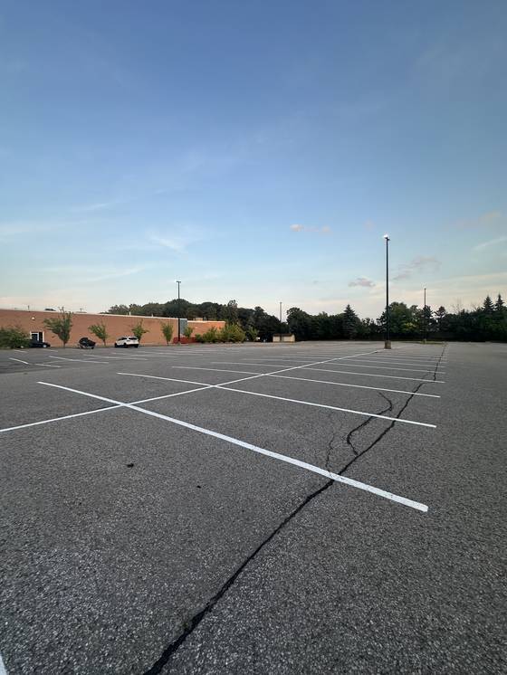 Edge Line pavement marking work